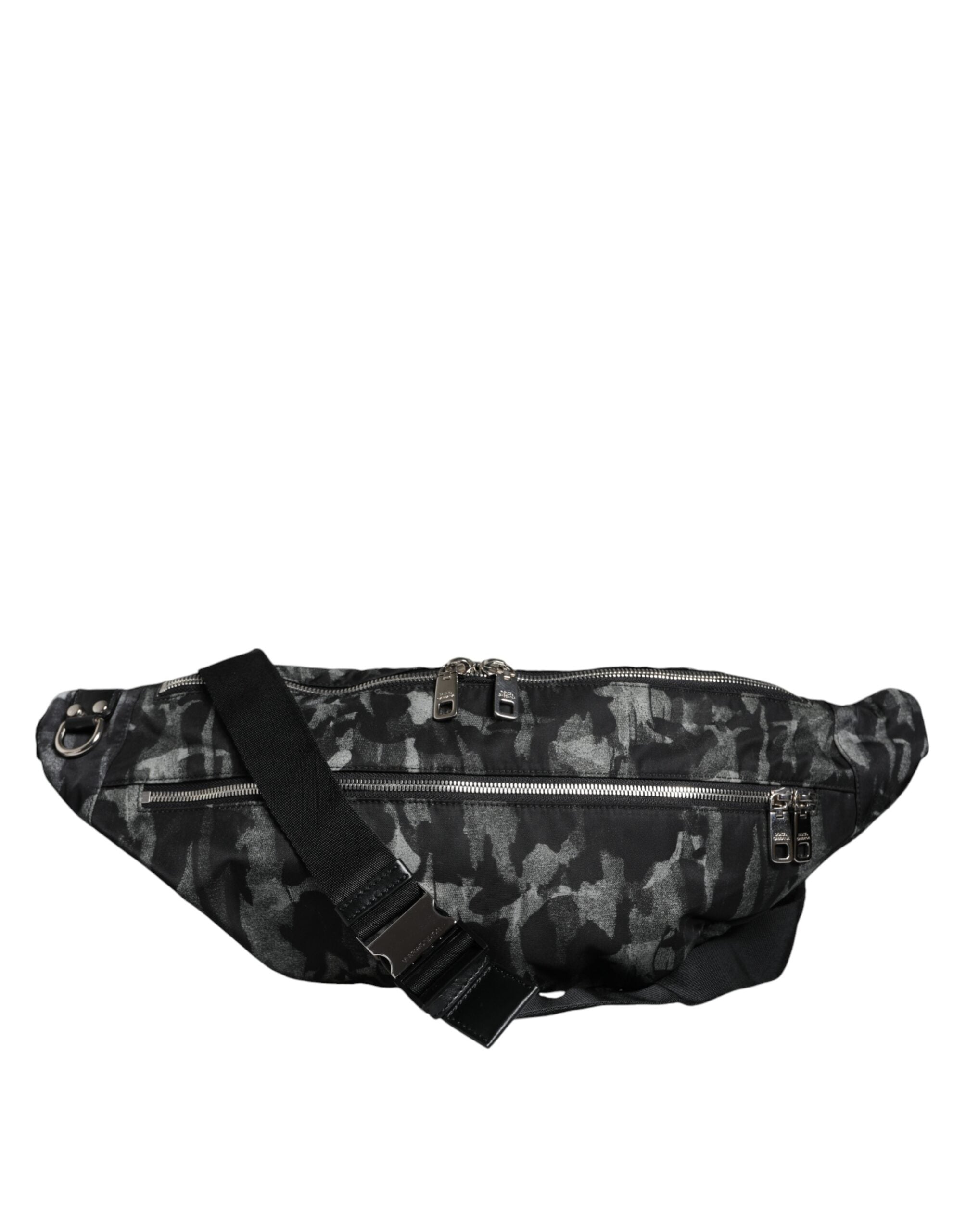 Dolce & Gabbana Siyah Leopar Kumaş Kemer Bel Çantası
